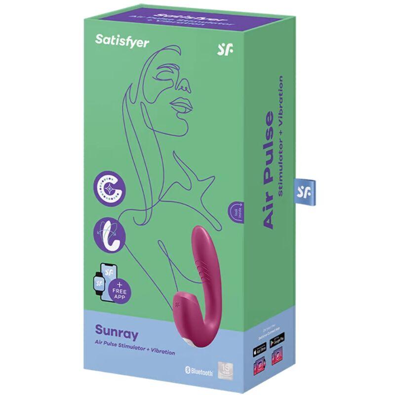 satisfyer app stimolatore e vibratore sunray rosso