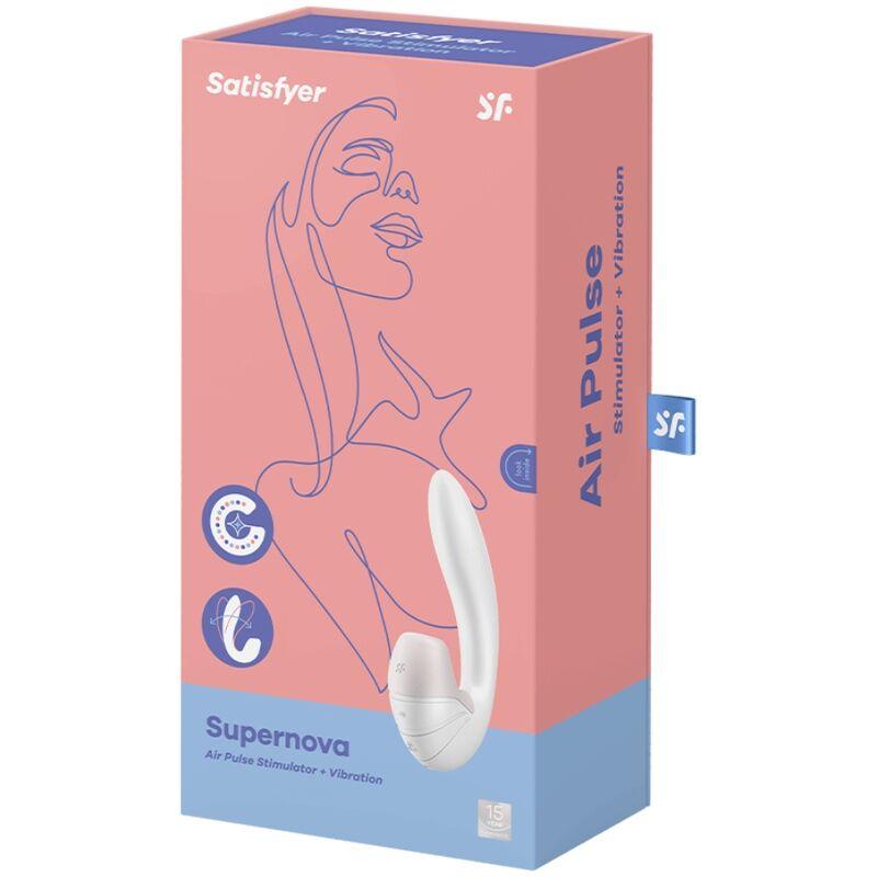 satisfyer stimolator e vibrazione supernova bianco