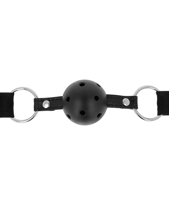 gag a sfera traspirante in tessuto nero ohmama fetish