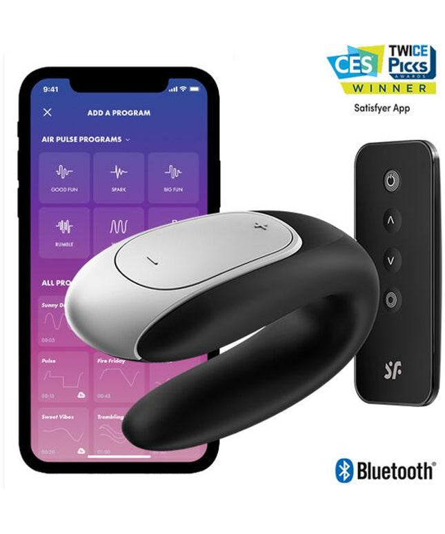 satisfyer vibratore double fun partner nero