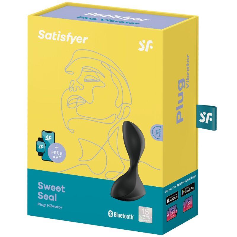 satisfyer app tappo vibrante sweet seal nero