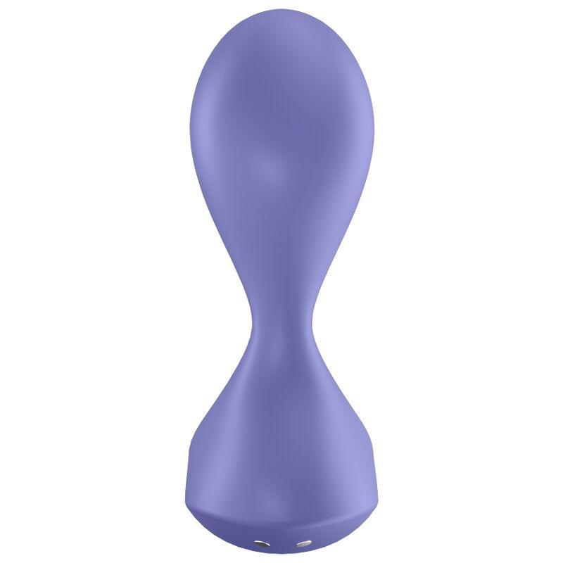 satisfyer sweet seal tappo vibrante app viola