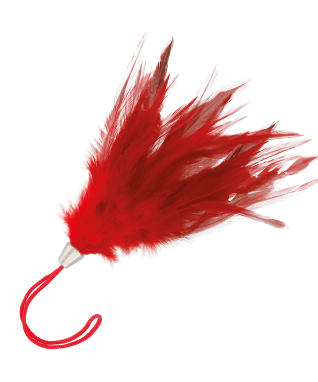 OHMAMA FETISH PIUMA STIMOLANTE ROSSA 13 CM