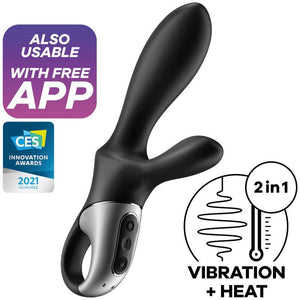 satisfyer heat climax app vibratore anale nero