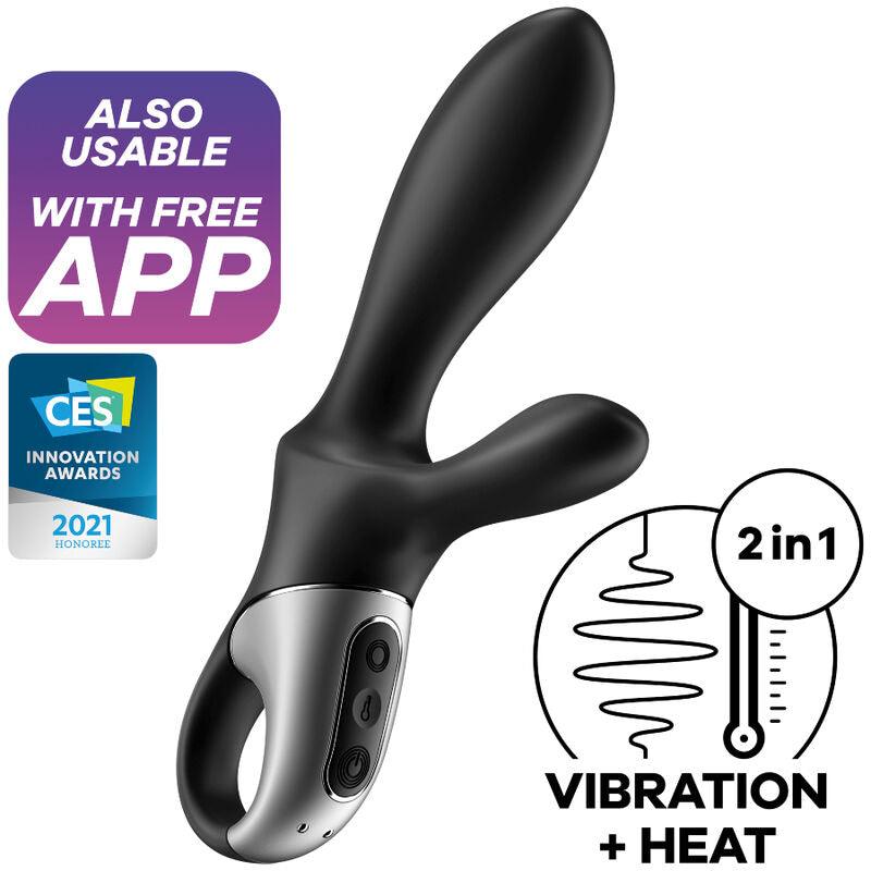 satisfyer heat climax app vibratore anale nero