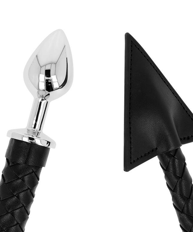 ohmama fetish devils tail plug in pelle e metallo 7 cm