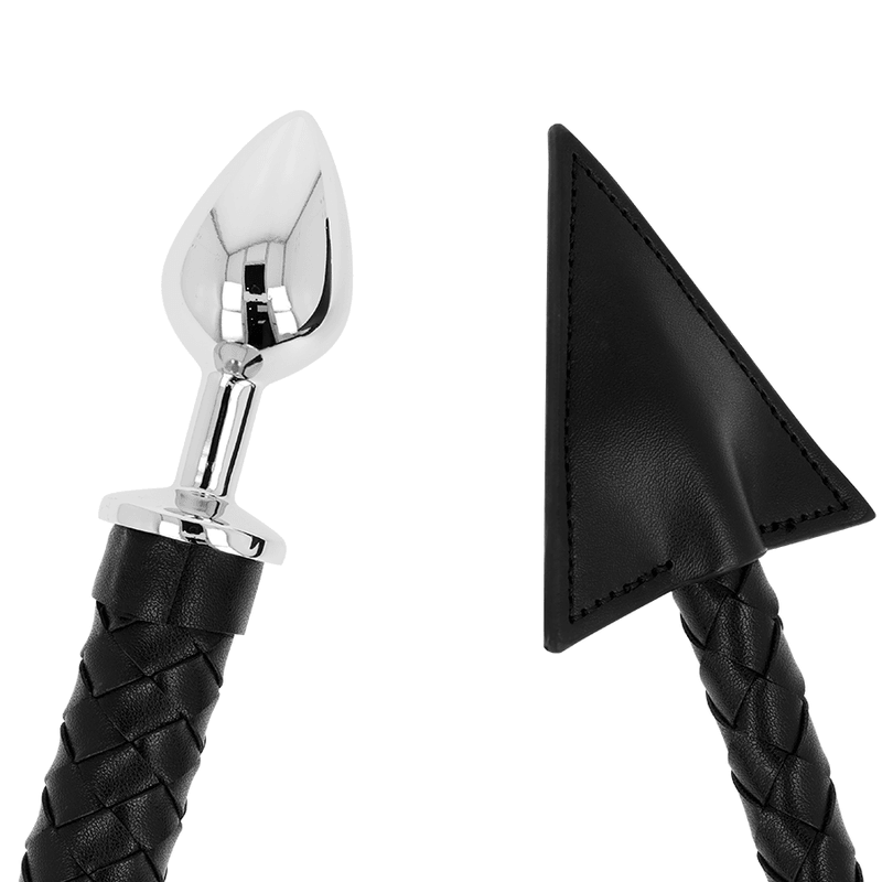 ohmama fetish devils tail plug in pelle e metallo 7 cm