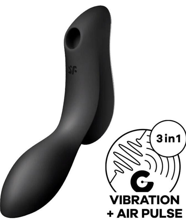 satisfyer vibratore curvy trinity 2 air pulse nero