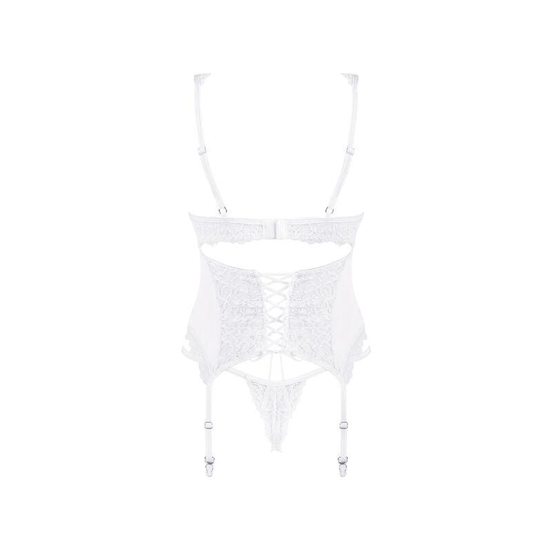 obsessive corsetto e perizoma amor blanco s m