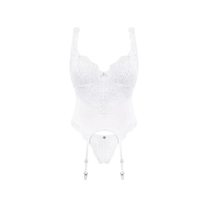 obsessive corsetto e perizoma amor blanco s m