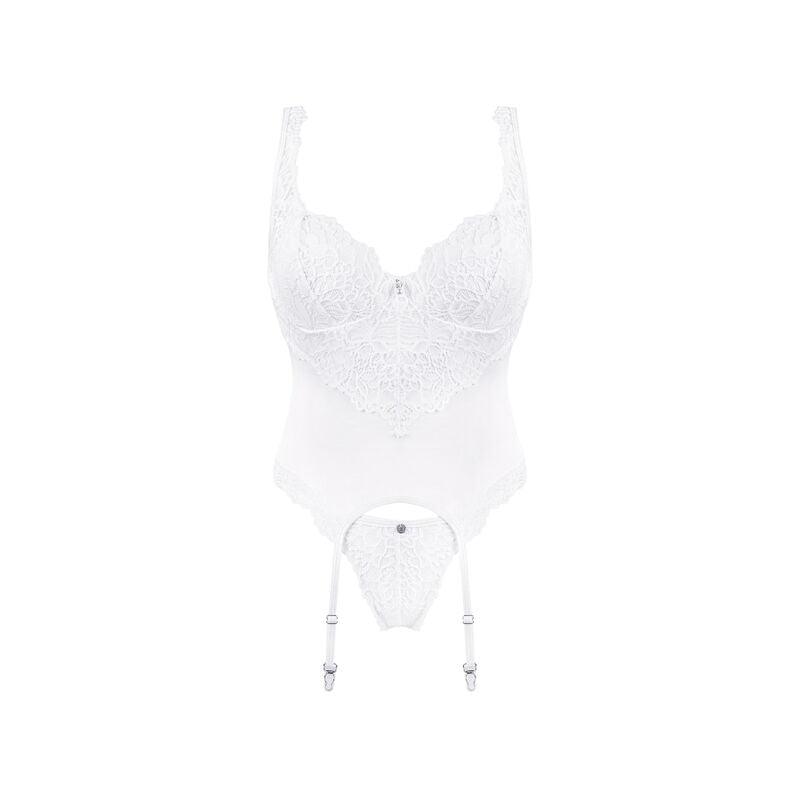 obsessive corsetto e perizoma amor blanco s m