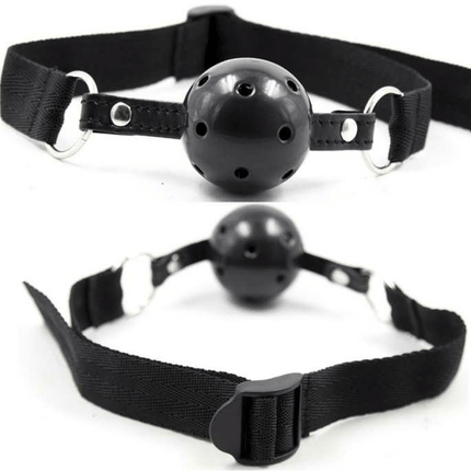 gag a sfera traspirante in tessuto nero ohmama fetish