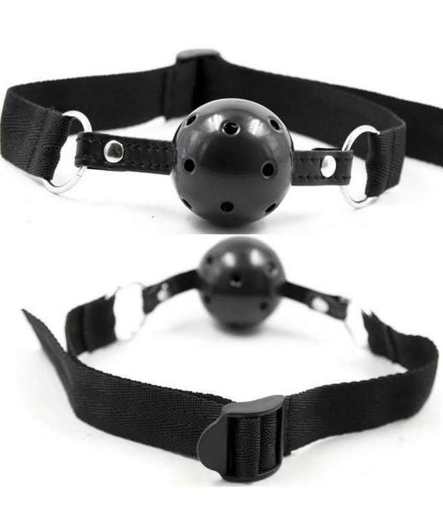 gag a sfera traspirante in tessuto nero ohmama fetish