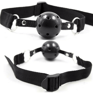 gag a sfera traspirante in tessuto nero ohmama fetish