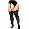 leg avenue calzante in nylon nero con fiocco nero taglia unica