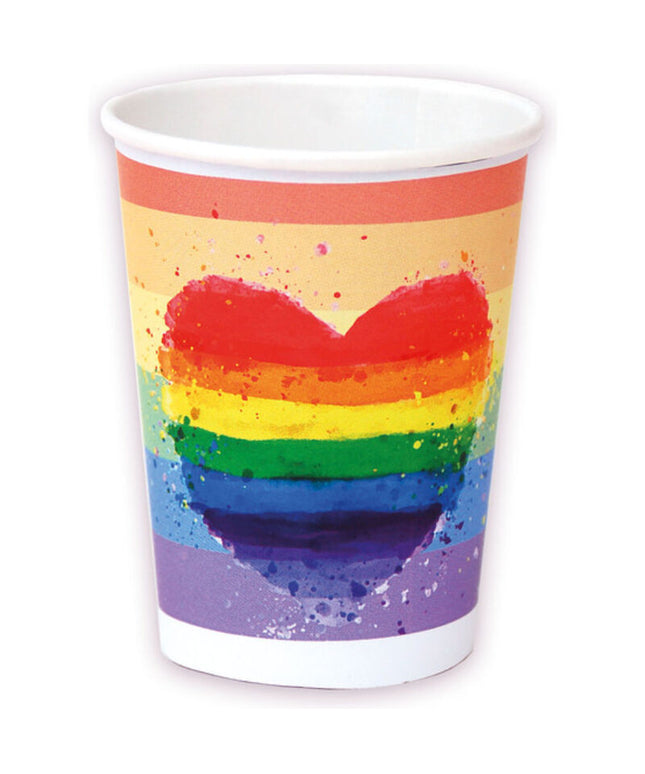 PRIDE - SET 8 BICCHIERI CON BANDIERA LGBT
