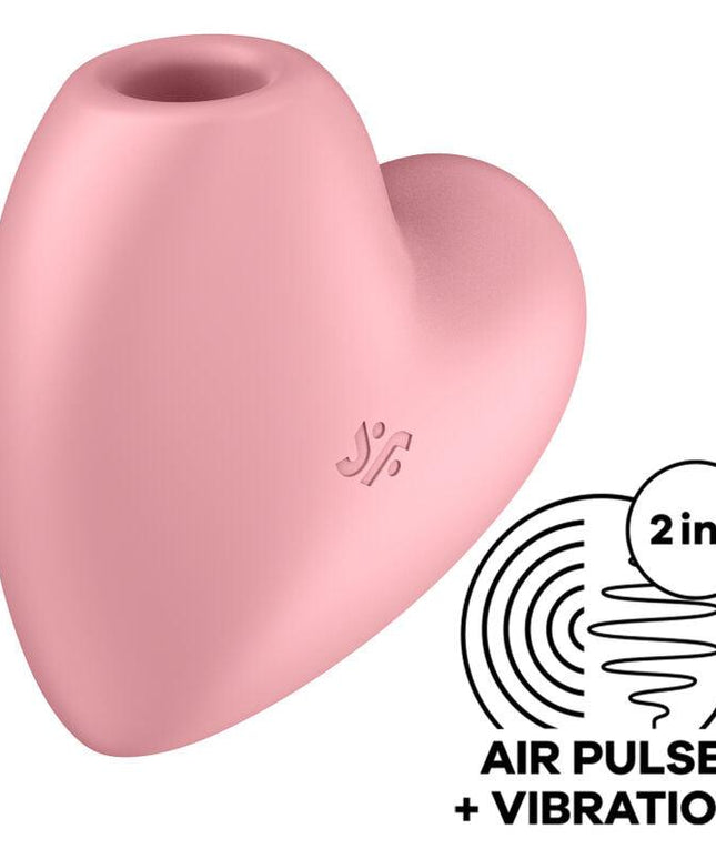 satisfyer stimolatore e vibratore cutie heart air pulse blu