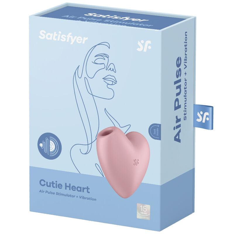 satisfyer stimolatore e vibratore cutie heart air pulse blu