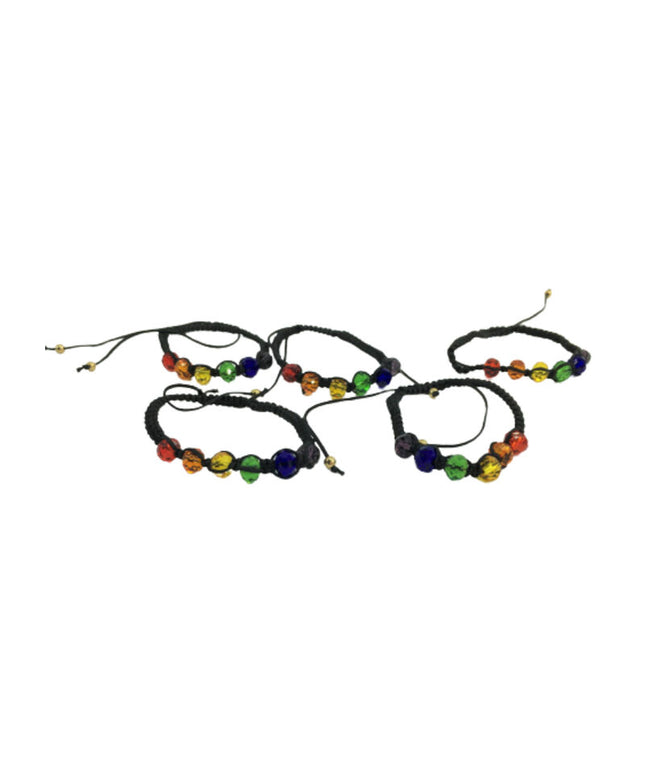 PRIDE - BRACCIALE CON SFERA IN VETRO CON BANDIERA LGBT