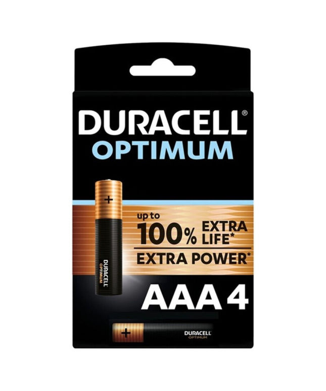 DURACELL - BATTERIA ALCALINA OPTIMUM 200 AAA LR03 4 UNIT