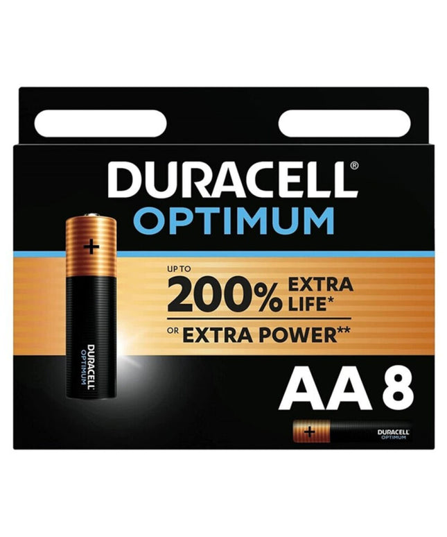 DURACELL - OPTIMUM 200 BATTERIA ALCALINA AA LR6 8 UNIT
