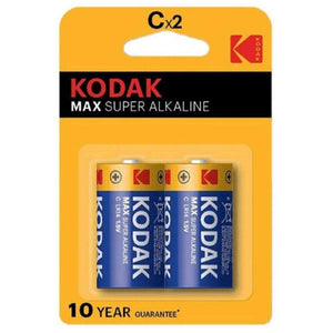 kodak batteria alcaline max c lr14 2 unita