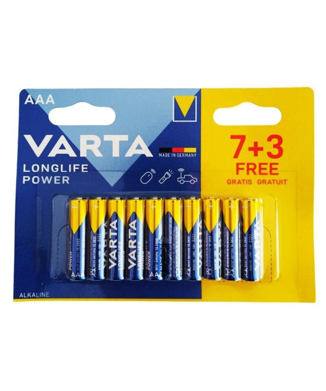 varta batteria alcaline longlife power aaa lr03 10 unita