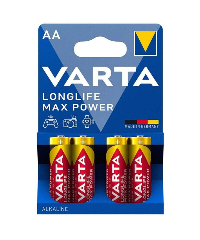 varta batteria alcaline max power aa lr6 4 unita