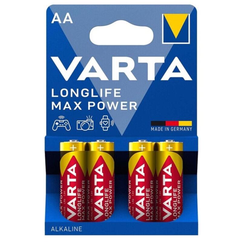 varta batteria alcaline max power aa lr6 4 unita