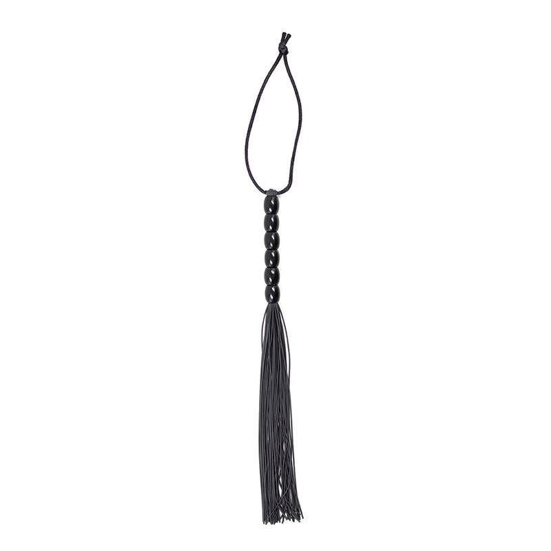 flogger ohmama fetish con manico in silicone nervato 22 cm