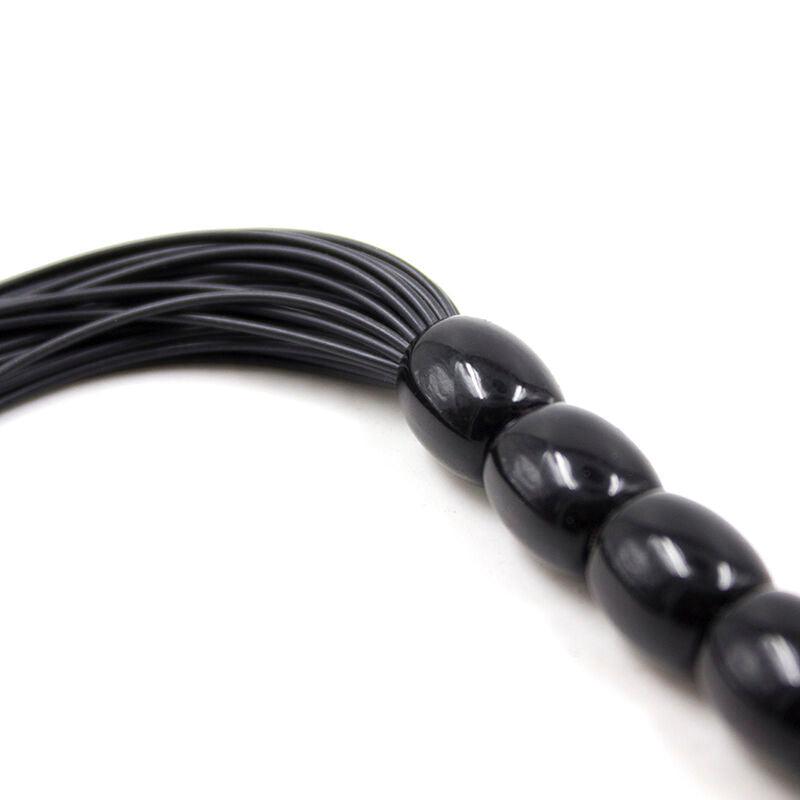 flogger ohmama fetish con manico in silicone nervato 22 cm