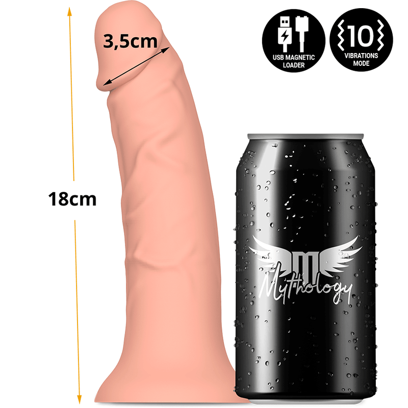 mythology asher original dildo s vibratore compatibile con tecnologia wireless watchme