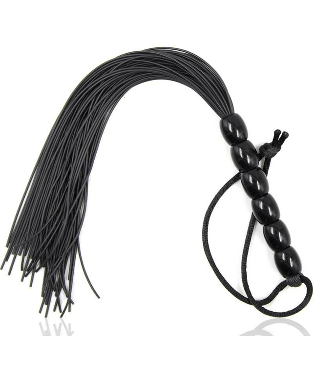 flogger ohmama fetish con manico in silicone nervato 22 cm