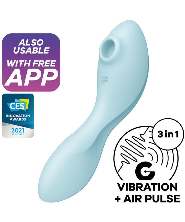 satisfyer stimolatore a e vibratore curvy trinity 5 bianco