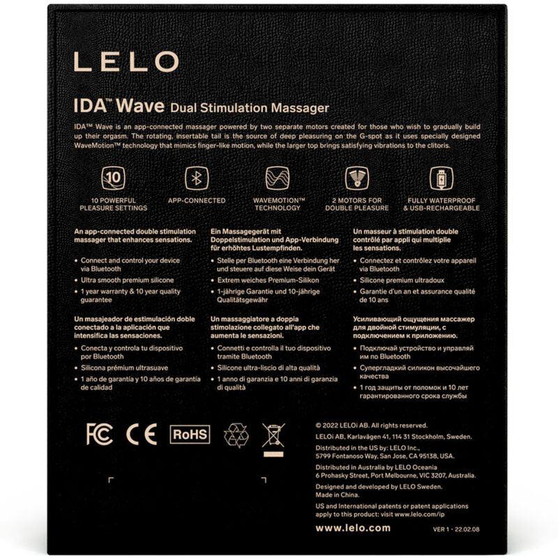 lelo massaggiatore di coppia ida wave nero