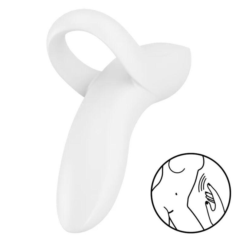 satisfyer vibratore da dito bold lover bianco