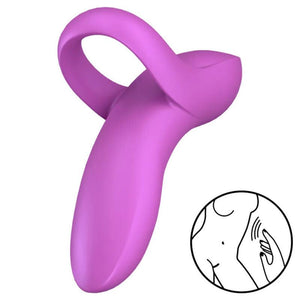 satisfyer vibratore da dito bold lover bianco