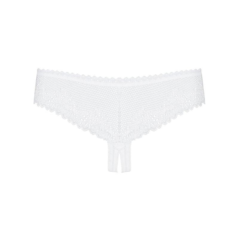 OBSESSIVE - MUTANDINE ALABASTRA SEXY CROTCHLESS BIANCO L/XL - Only Vibes