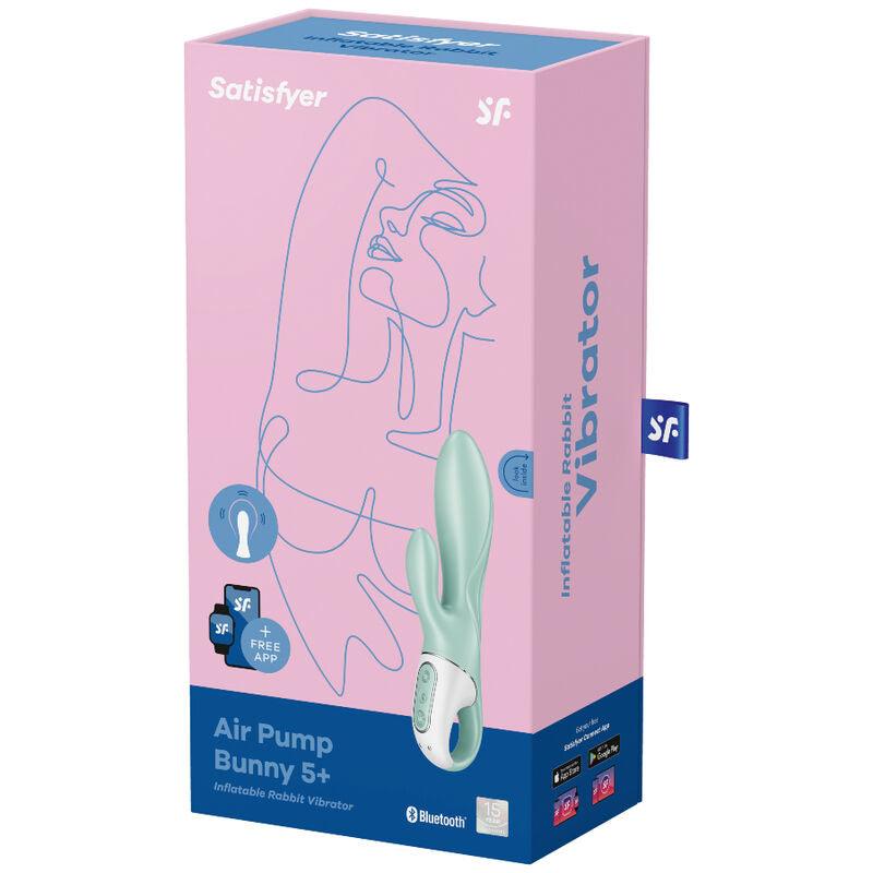 satisfyer app vibratore gonfiabile coniglio air pump bunny 5 verde