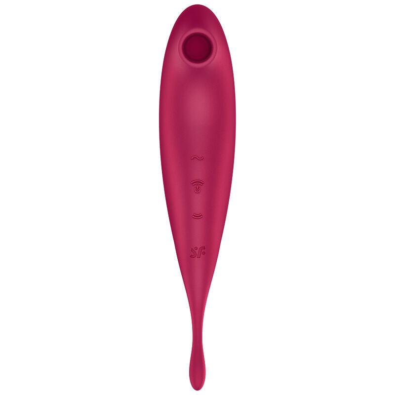 satisfyer stimolatore e vibratore twirling pro rosso