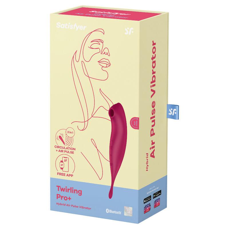 satisfyer stimolatore e vibratore twirling pro rosso