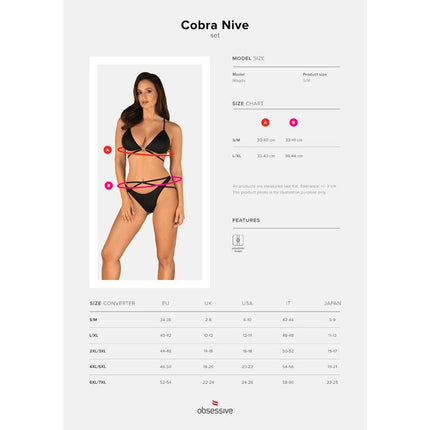 obsessive cobra nive set due pezzi s m