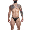 cut4men slip brasiliano in pelle nera s