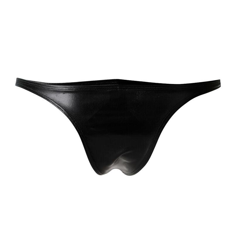 cut4men slip brasiliano in pelle nera s