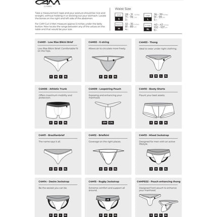 cut4men jockstrap desire in pelle blu l