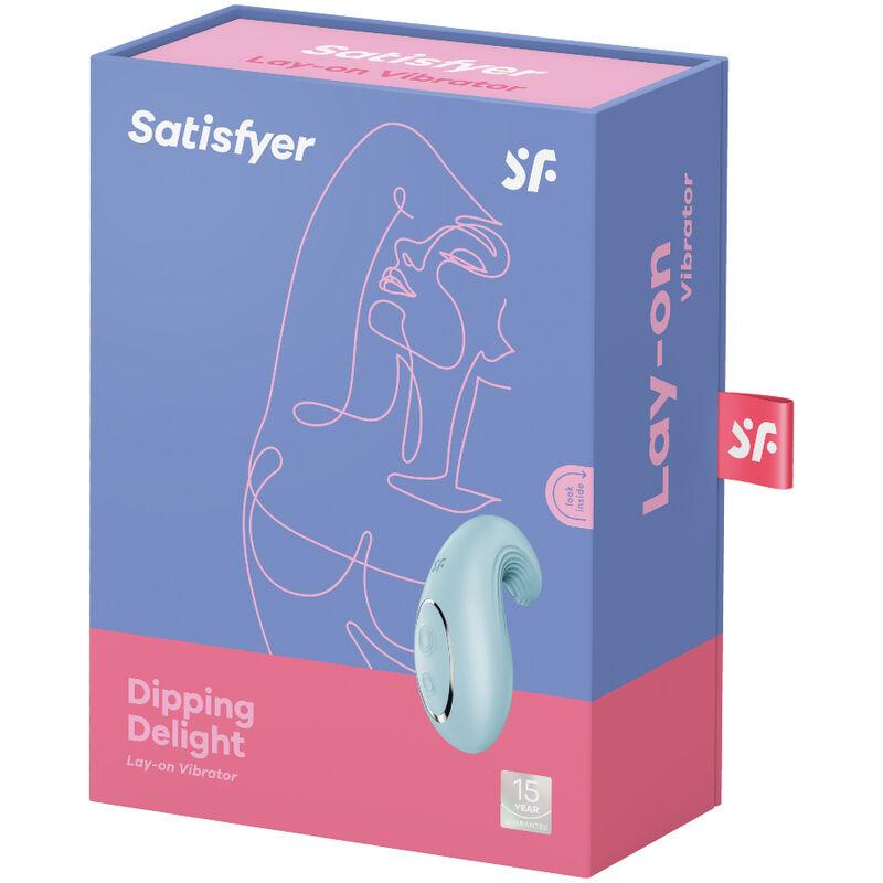 satisfyer vibratore da appoggio dipping delight blu