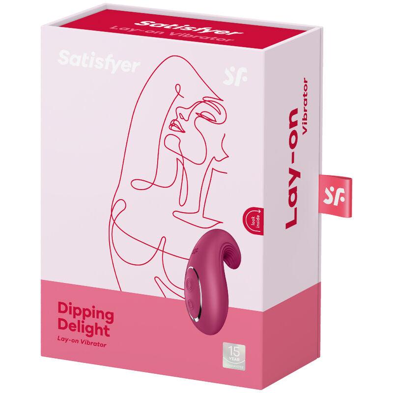 satisfyer vibratore da appoggio dipping delight blu