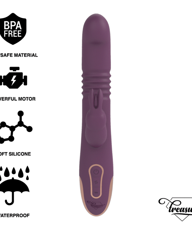 treasure bastian rabbit up down rotatore e vibratore compatibile con la tecnologia wireless watchme