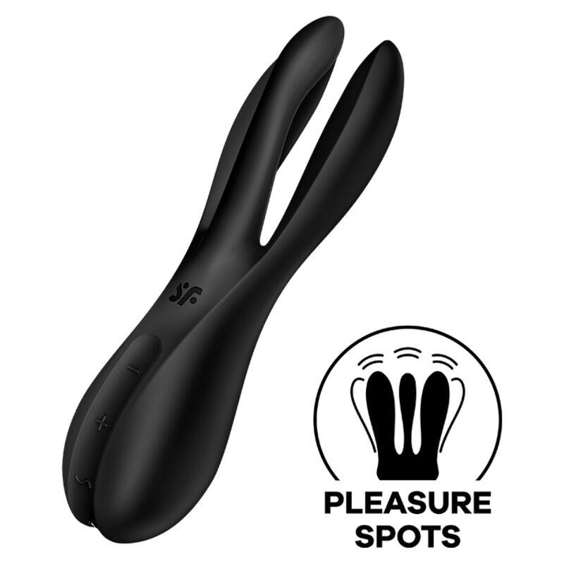 satisfyer vibratore threesome 2 nero