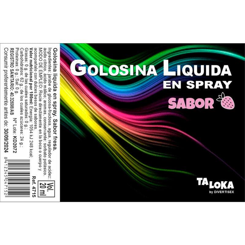 taloka spray liquido per caramelle alla fragola